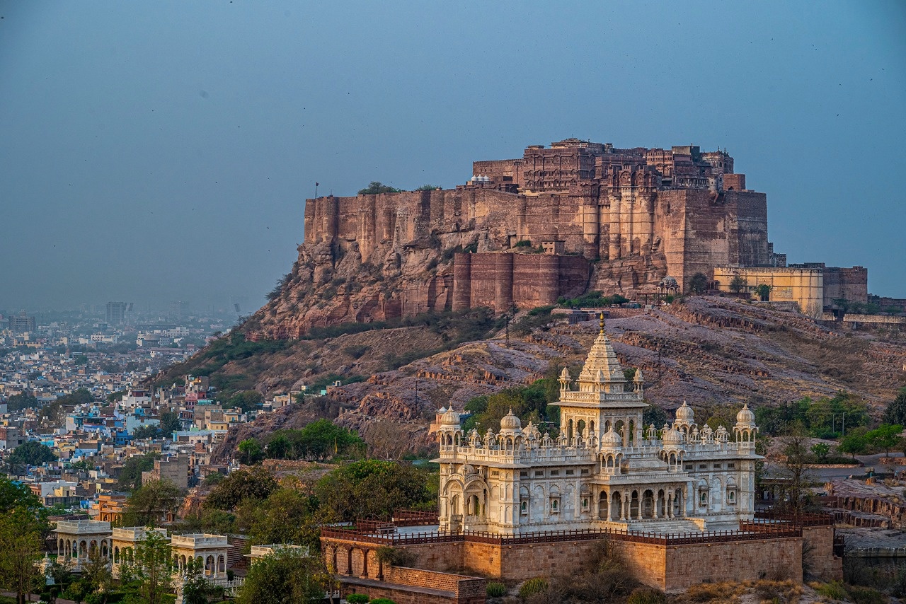 Mehrangarh Fort towering above the Blue City of Jodhpur