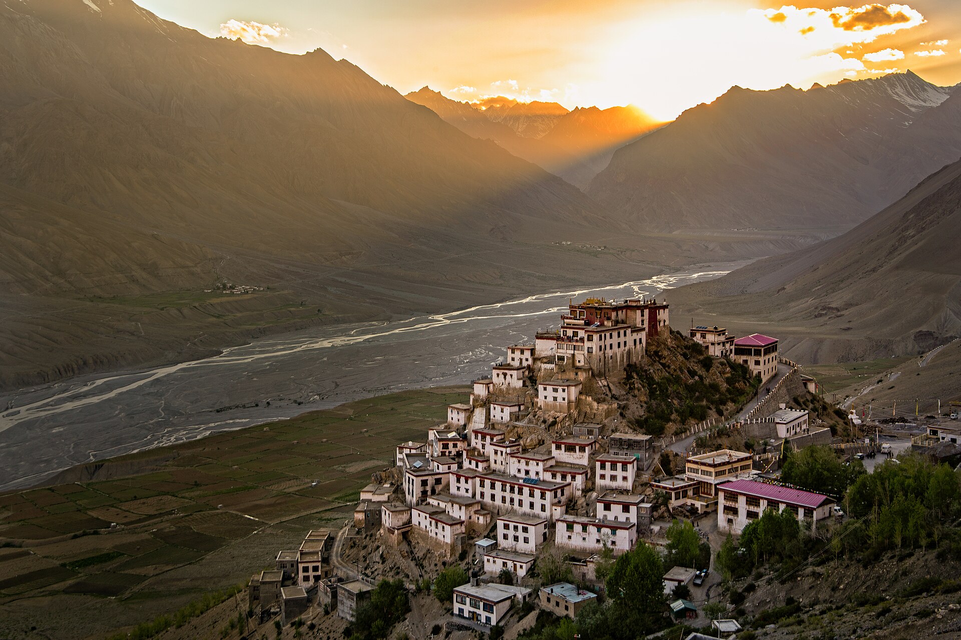 Key Monastery and high Himalayan passes of Spiti Valley